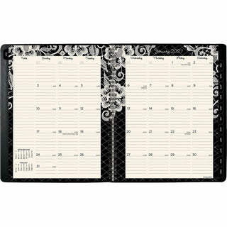 Lacey Weekly Block Format Professional Appointment Book, Lacey Artwork, 11 x 8.5, Black/White, 13-Month (Jan-Jan): 2024-2025