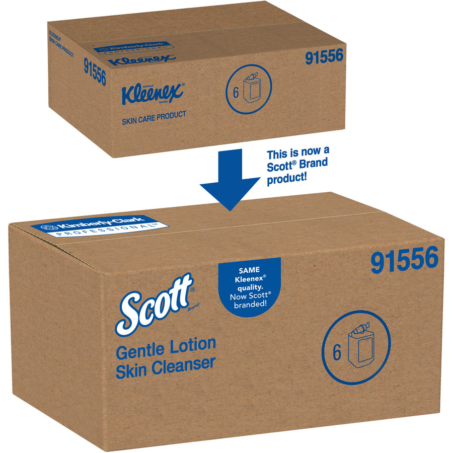 scott-gentle-lotion-skin-cleanser-lotion-106-quart-push-pump-for-normal-skin-ph-balanced-6-carton_kcc91556ct - 6