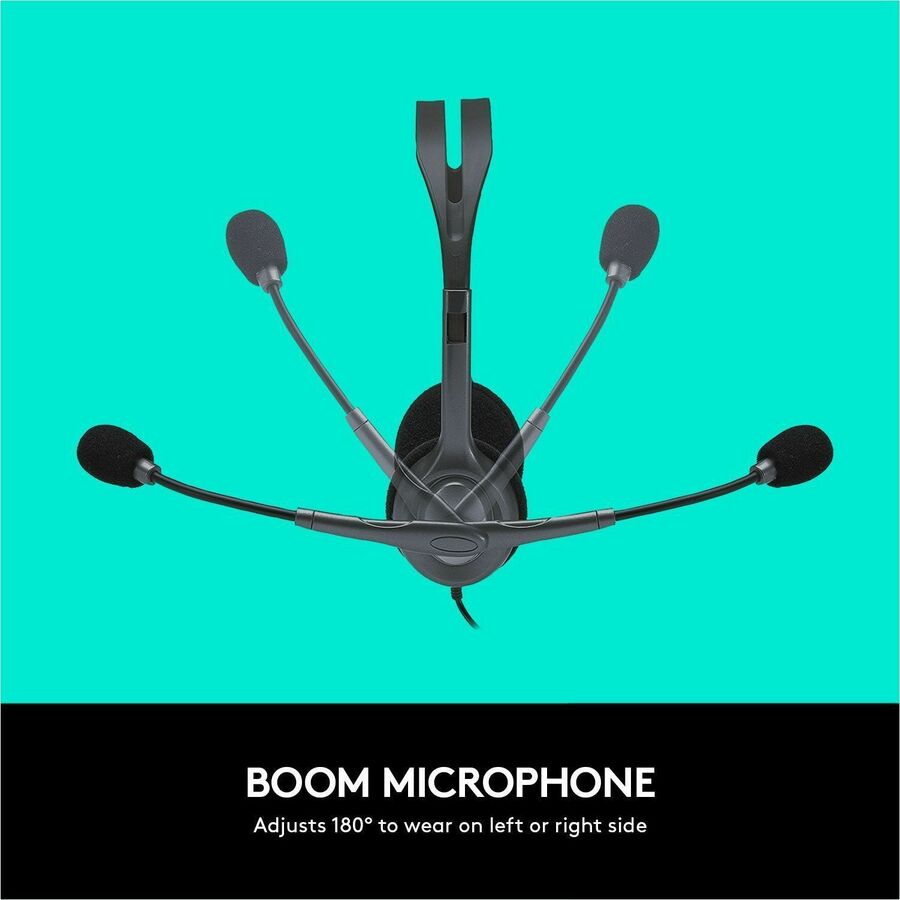 H111 Binaural Over The Head Headset, Black/Silver