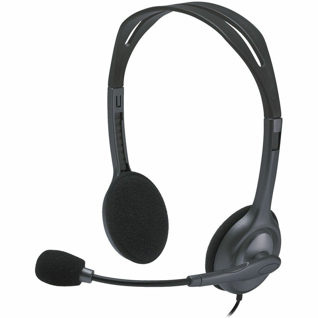 H111 Binaural Over The Head Headset, Black/Silver