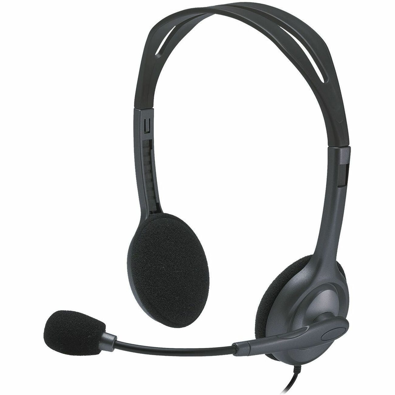H111 Binaural Over The Head Headset, Black/Silver