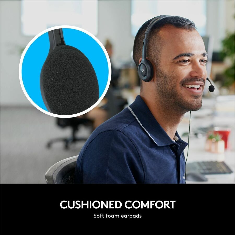 H111 Binaural Over The Head Headset, Black/Silver