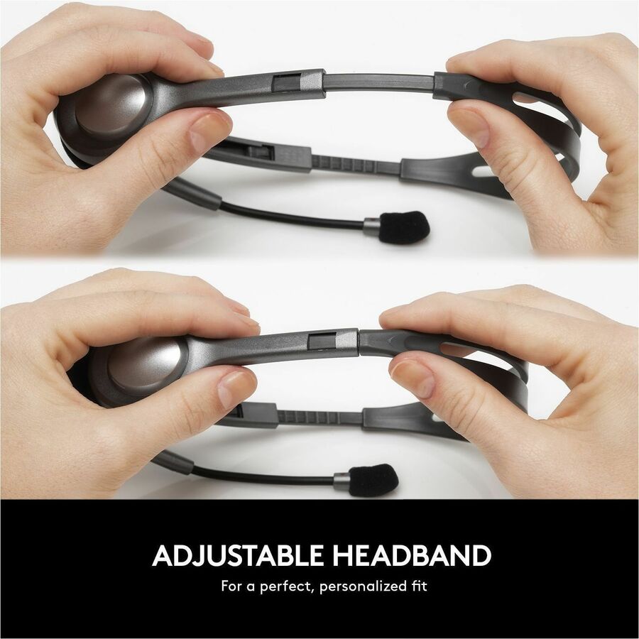 H111 Binaural Over The Head Headset, Black/Silver