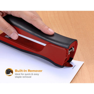 Dynamo Stapler, 20-Sheet Capacity, Red