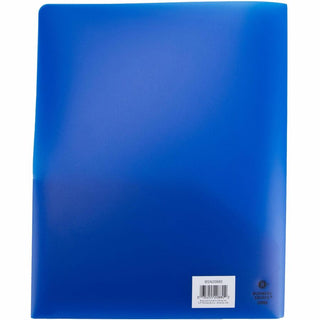 Business Source Letter Portfolio - 8 1/2" x 11" - 30 Sheet Capacity - 2 Pocket(s) - Blue - 1 Each