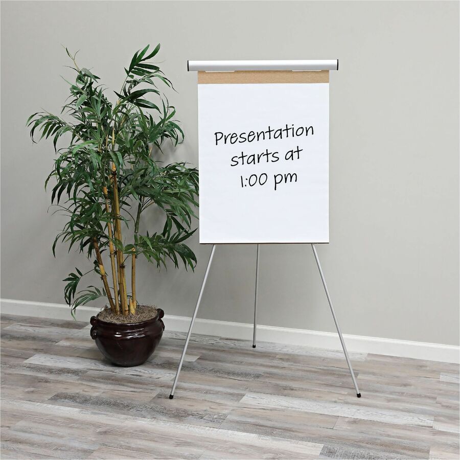 Telescoping Tripod Display Easel, Adjusts 35" to 64" High, Metal, Silver