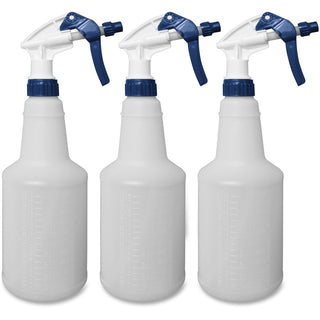 Impact Trigger Sprayer Bottle - 8.13" Hose - Adjustable Nozzle - 3 / Pack - Blue, White - 