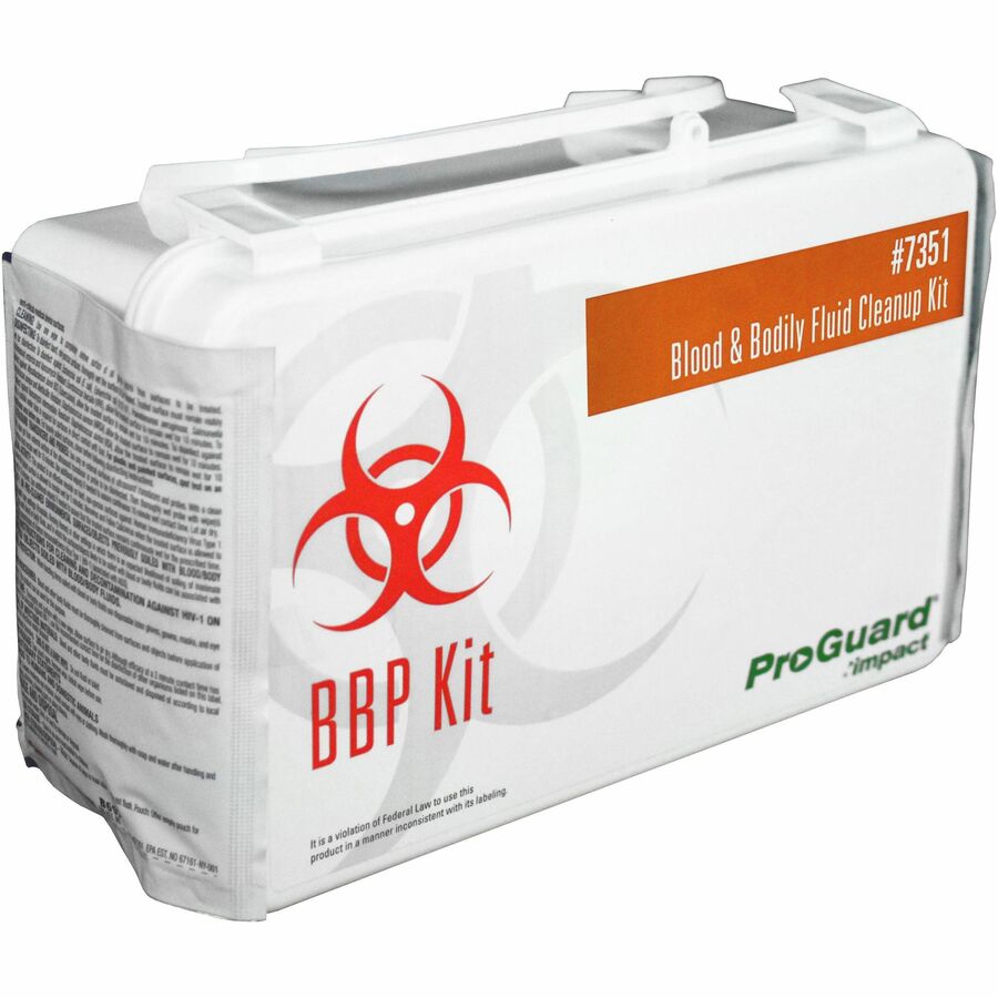 Bloodborne Pathogen Cleanup Kit, 10 x 7 x 2.5, OSHA Compliant, Plastic Case