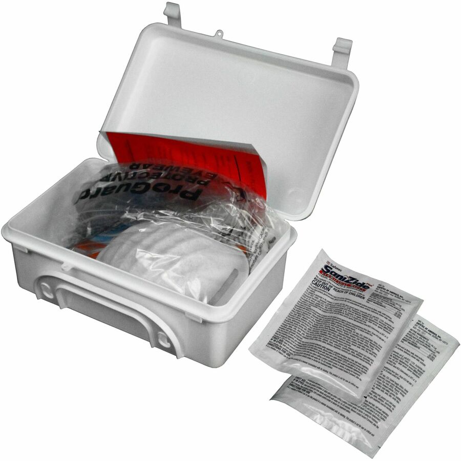 Bloodborne Pathogen Cleanup Kit, 10 x 7 x 2.5, OSHA Compliant, Plastic Case