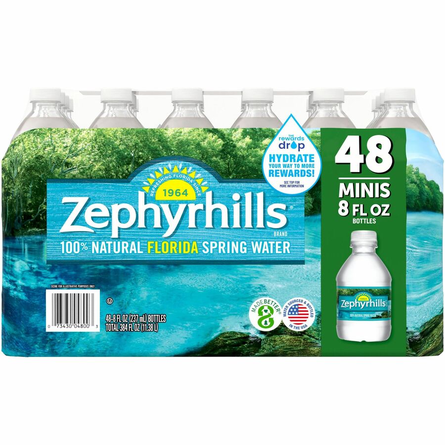 Deer Park Natural Spring Water - 8 fl oz (237 mL) - Bottle - 48 / Carton