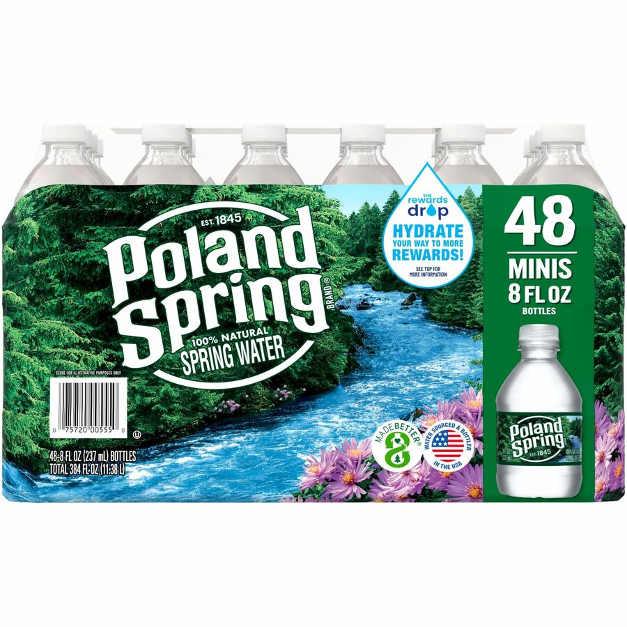 Deer Park Natural Spring Water - 8 fl oz (237 mL) - Bottle - 48 / Carton