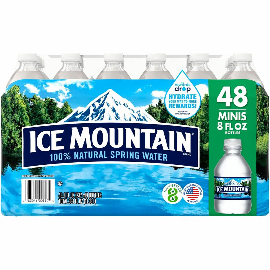 Deer Park Natural Spring Water - 8 fl oz (237 mL) - Bottle - 48 / Carton