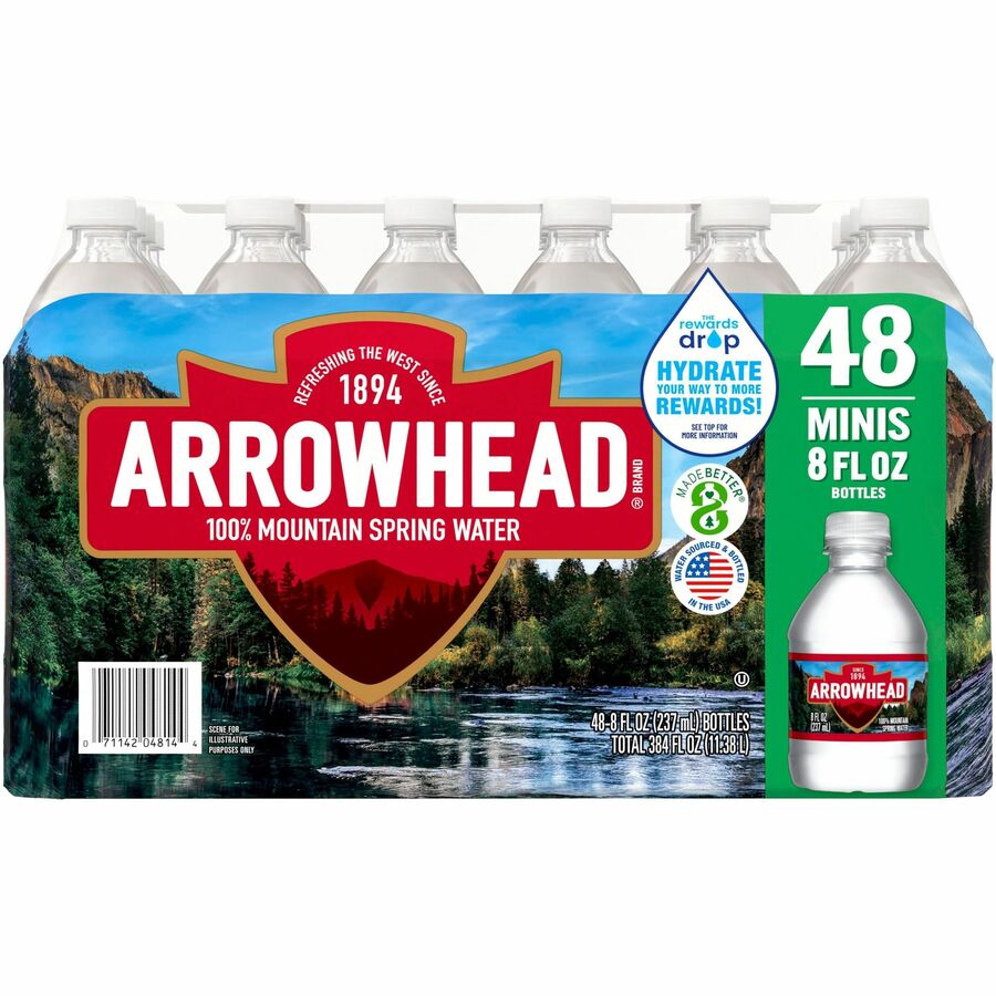 Deer Park Natural Spring Water - 8 fl oz (237 mL) - Bottle - 48 / Carton