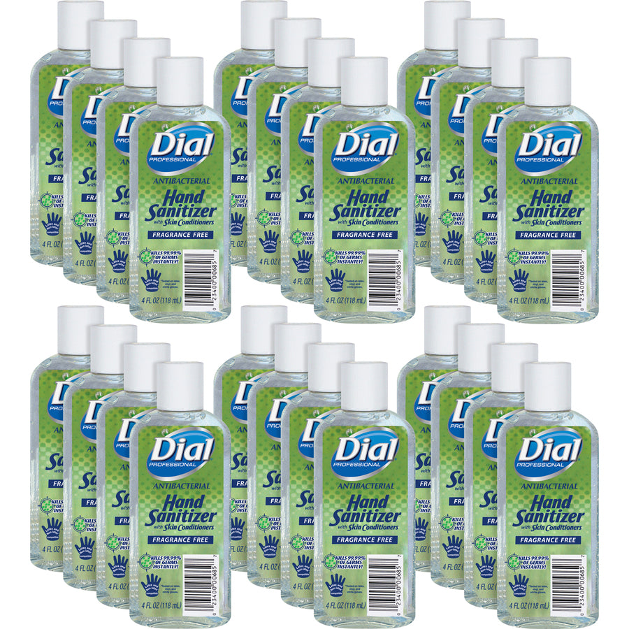 dial-professional-hand-sanitizer-4-fl-oz-1183-ml-flip-top-bottle-dispenser-kill-germs-bacteria-remover-hand-moisturizing-clear-fragrance-free-dye-free-24-carton_dia00685 - 2