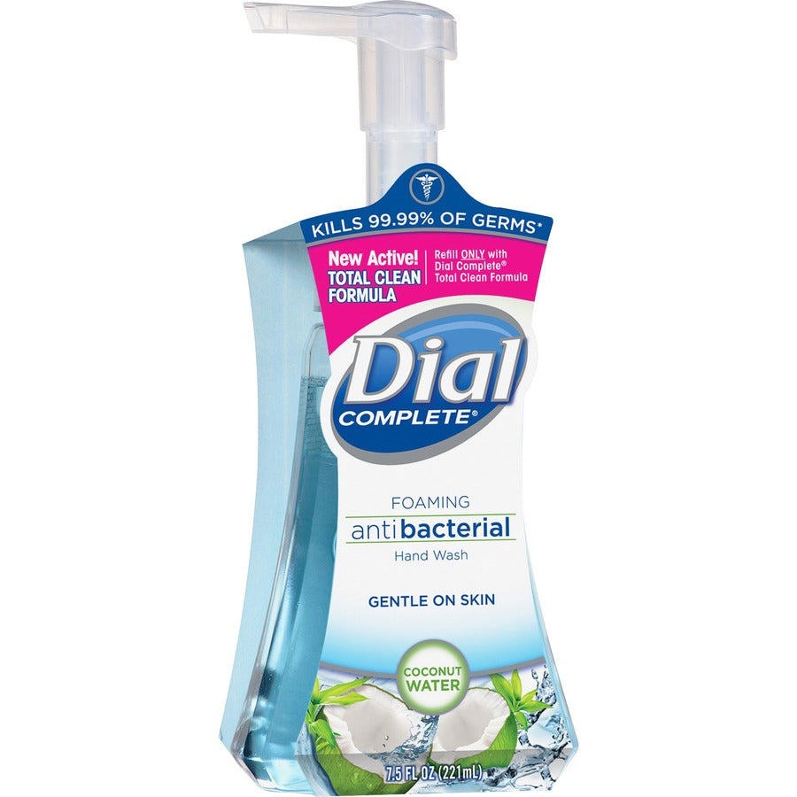 Antibacterial Foaming Hand Wash, Coconut Water, 7.5 oz Pump Bottle, 8/Carton