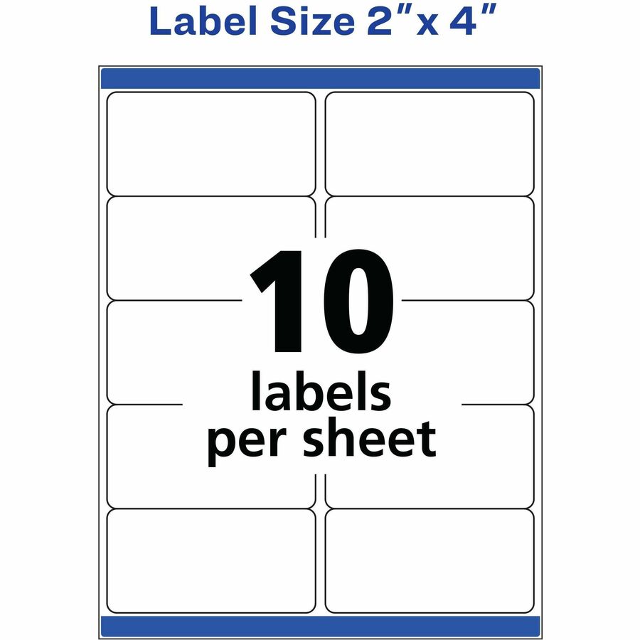 Avery TrueBlock Shipping Labels, Sure Feed Technology, Permanent Adhesive, 2" x 4" , 5,000 Labels (95910) - Avery Shipping Labels, Sure Feed, 2" x 4" , 5,000 Labels (95910) - 5