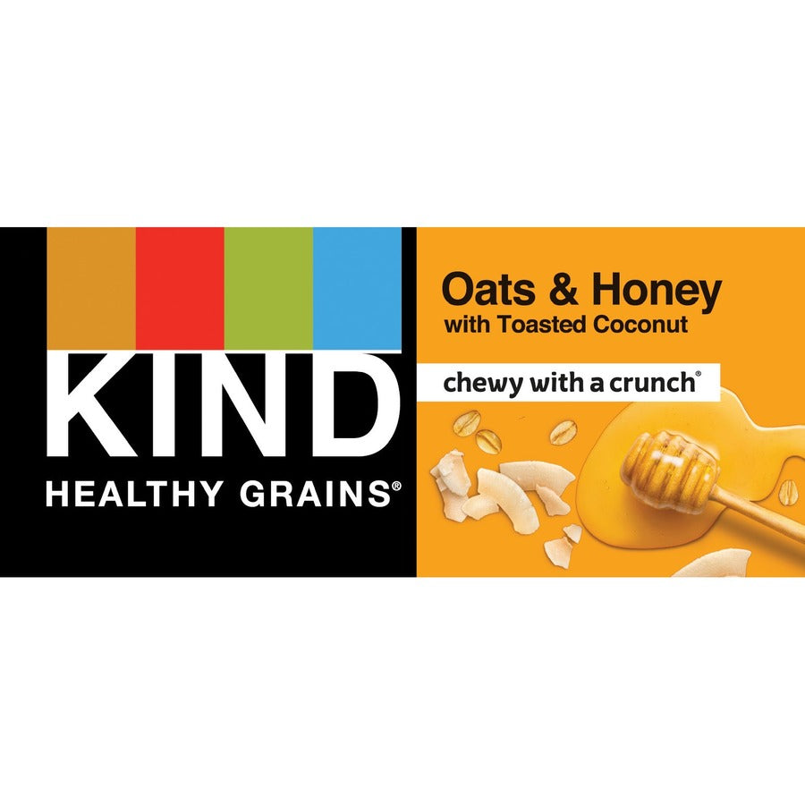 Healthy Grains Bar, Oats and Honey with Toasted Coconut, 1.2 oz, 12/Box