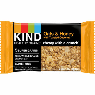 Healthy Grains Bar, Oats and Honey with Toasted Coconut, 1.2 oz, 12/Box