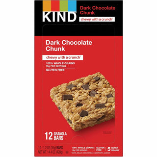 Healthy Grains Bar, Dark Chocolate Chunk, 1.2 oz, 12/Box
