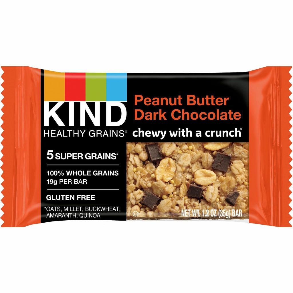 Healthy Grains Bar, Peanut Butter Dark Chocolate, 1.2 oz, 12/Box