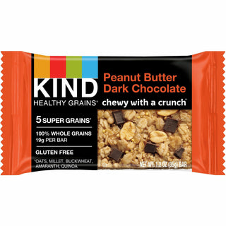 Healthy Grains Bar, Peanut Butter Dark Chocolate, 1.2 oz, 12/Box