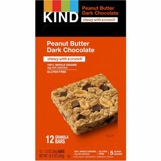 Healthy Grains Bar, Peanut Butter Dark Chocolate, 1.2 oz, 12/Box