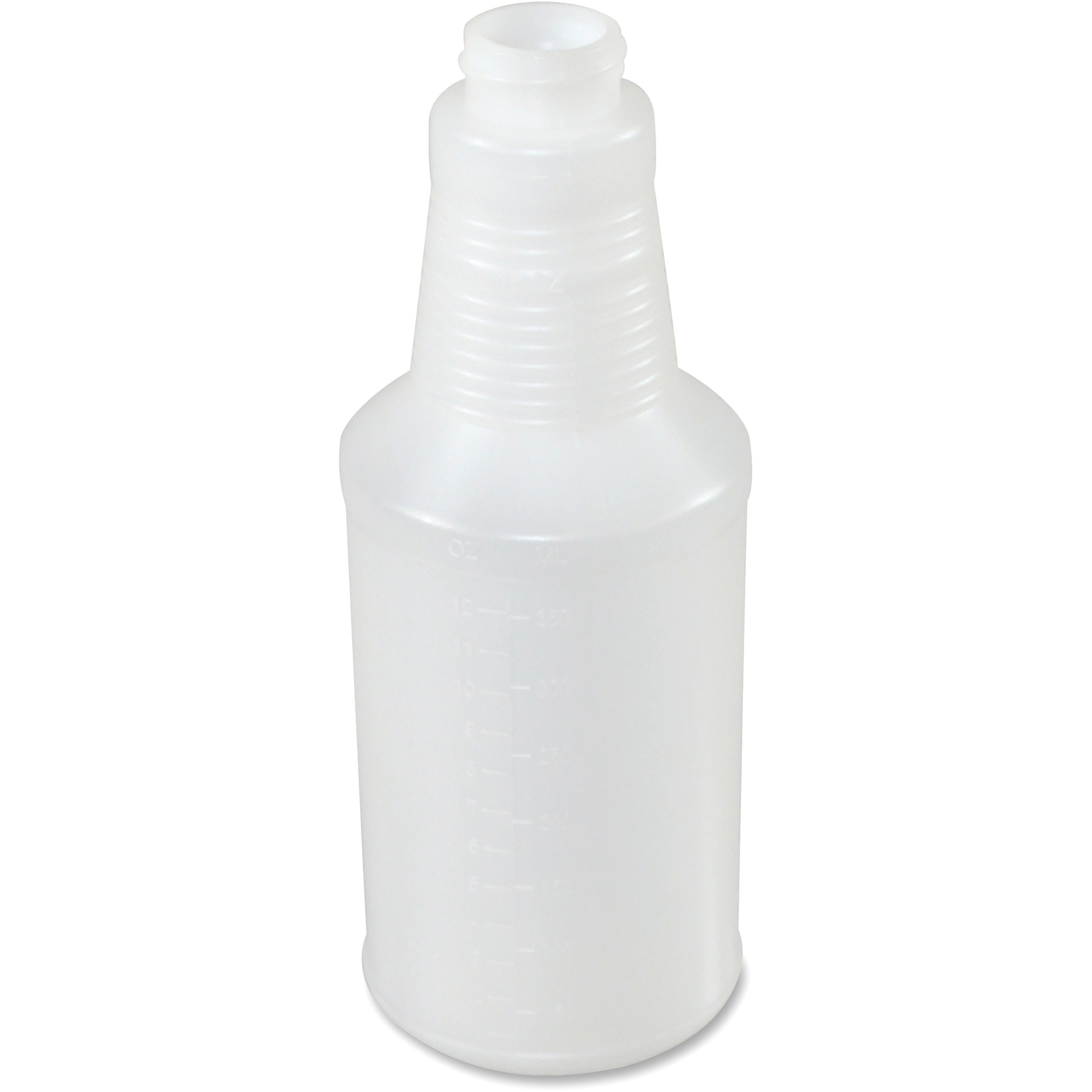 Genuine Joe 24 oz. Plastic Bottle with Graduations - Suitable For Cleaning - 24 / Carton - Translucent - 