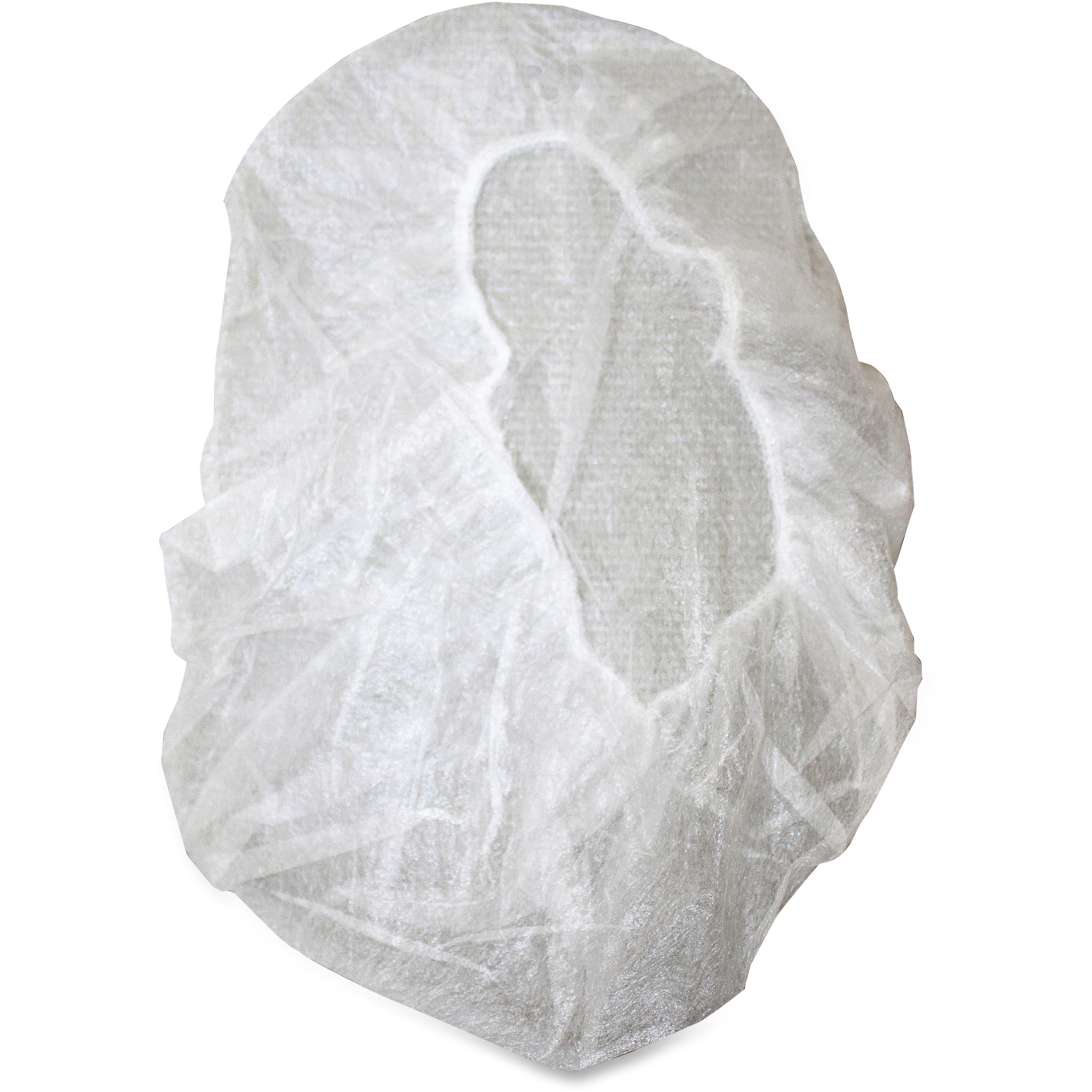 genuine-joe-nonwoven-bouffant-cap-recommended-for-hospital-laboratory-large-size-21-stretched-diameter-contaminant-protection-polypropylene-white-lightweight-comfortable-elastic-headband-100-pack_gjo85140 - 1