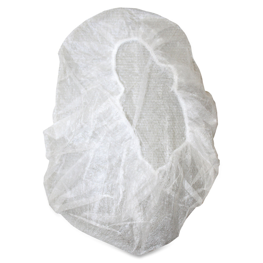 genuine-joe-nonwoven-bouffant-cap-recommended-for-hospital-laboratory-large-size-21-stretched-diameter-contaminant-protection-polypropylene-white-lightweight-comfortable-elastic-headband-100-pack_gjo85140 - 4