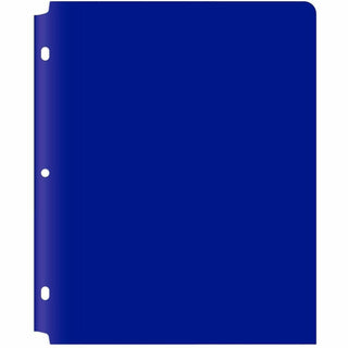 Two-Pocket Heavyweight Poly Portfolio Folder, 3-Hole Punch, 11 x 8.5, Blue, 25/Box