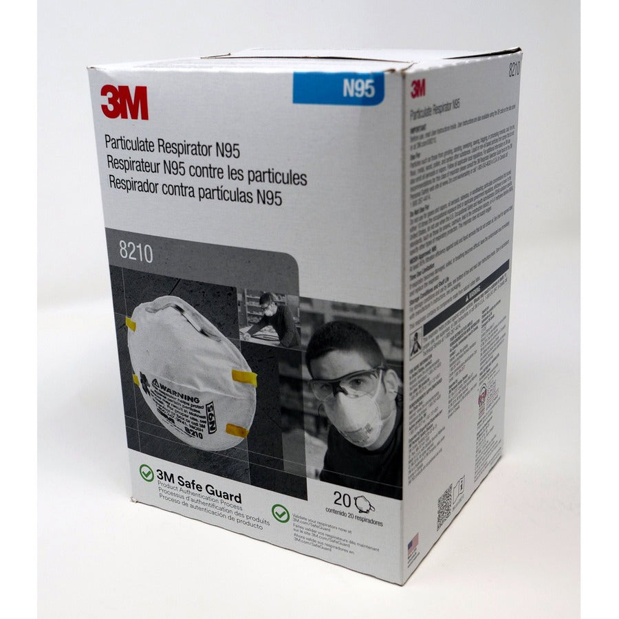 3M 8210 Safety Respirator, Sold as 1 Box, 20 Each per Box - 8