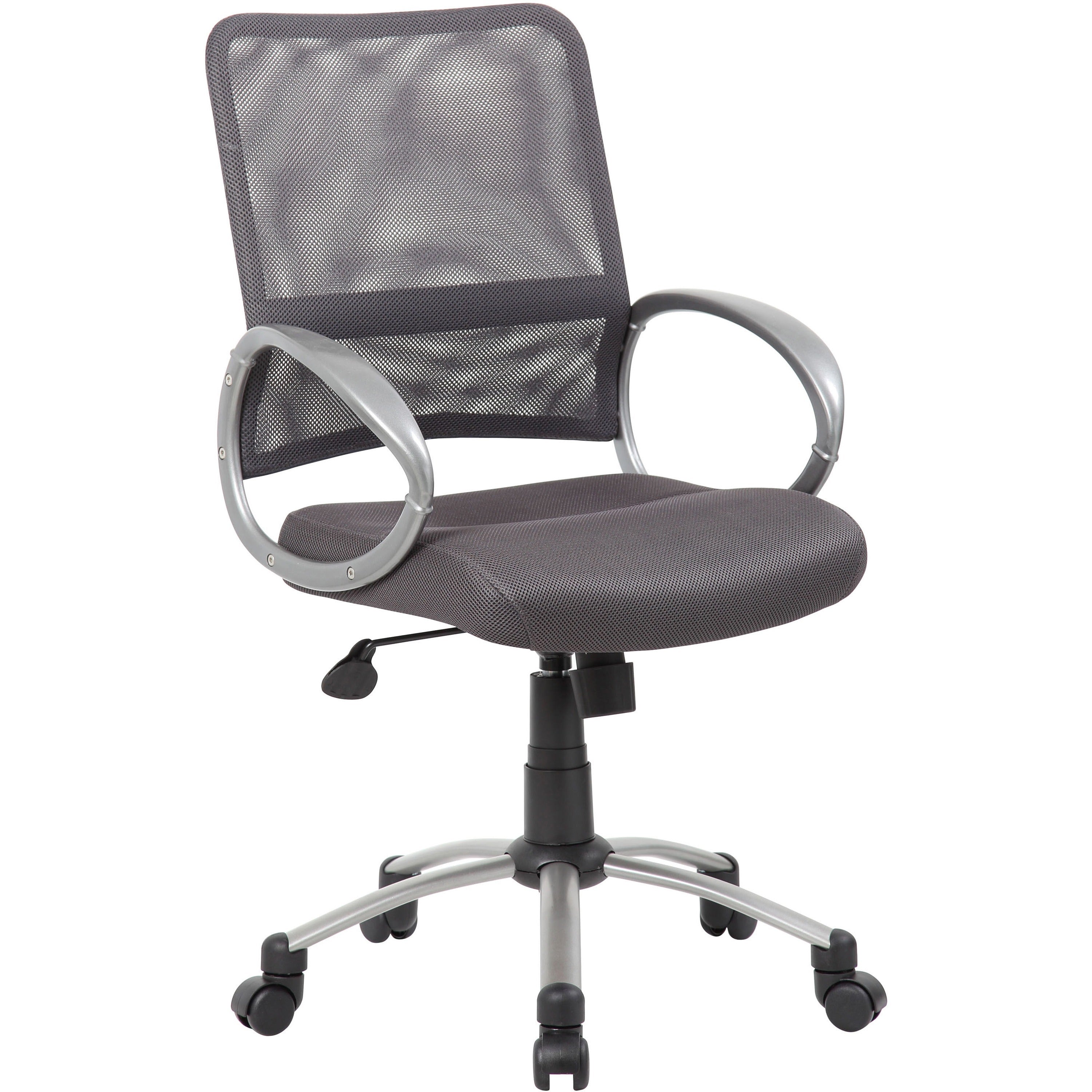 boss-mesh-back-chair-charcoal-gray-mesh-seat-chrome-black-pewter-frame-5-star-base-charcoal-gray-1-each_bopb6416cg - 1