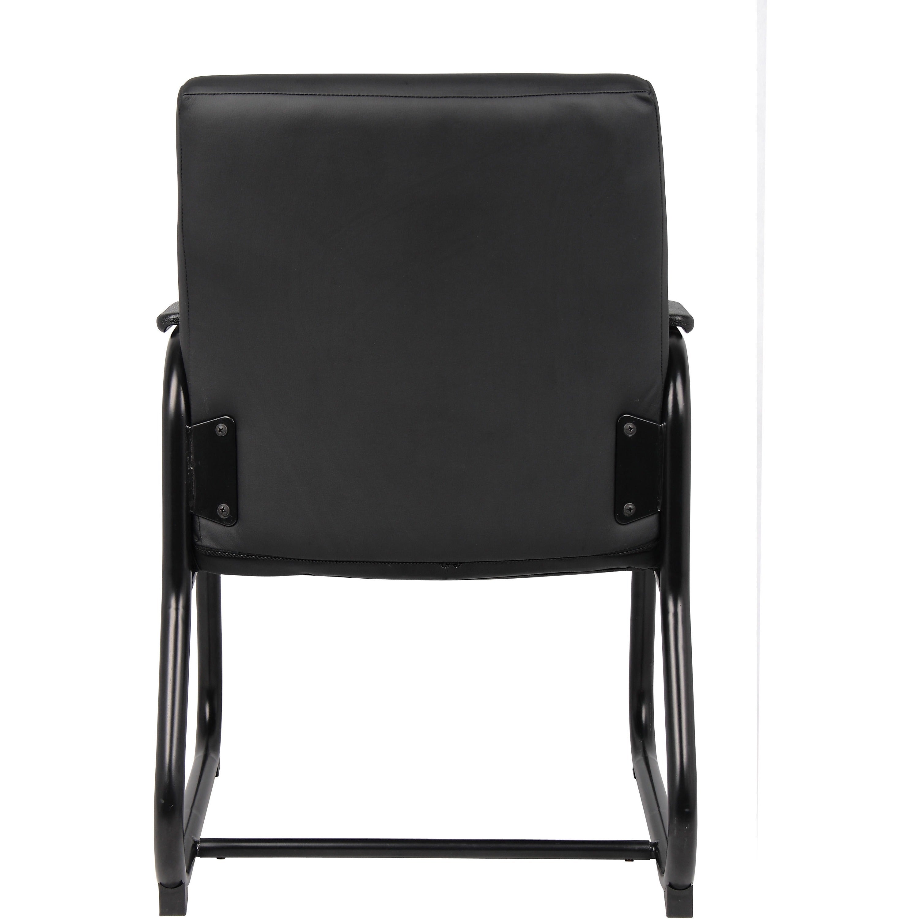 boss-heavy-duty-guest-chair-black-vinyl-seat-black-metal-frame-sled-base-black-1-each_bopb709 - 3