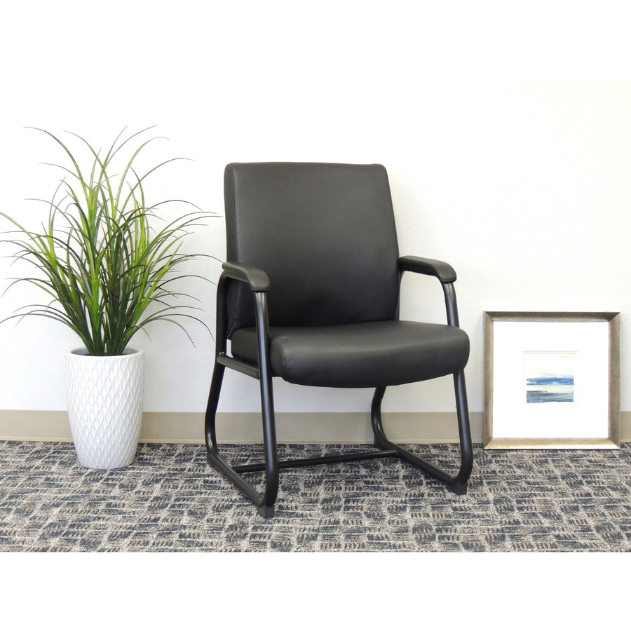 boss-heavy-duty-guest-chair-black-vinyl-seat-black-metal-frame-sled-base-black-1-each_bopb709 - 5