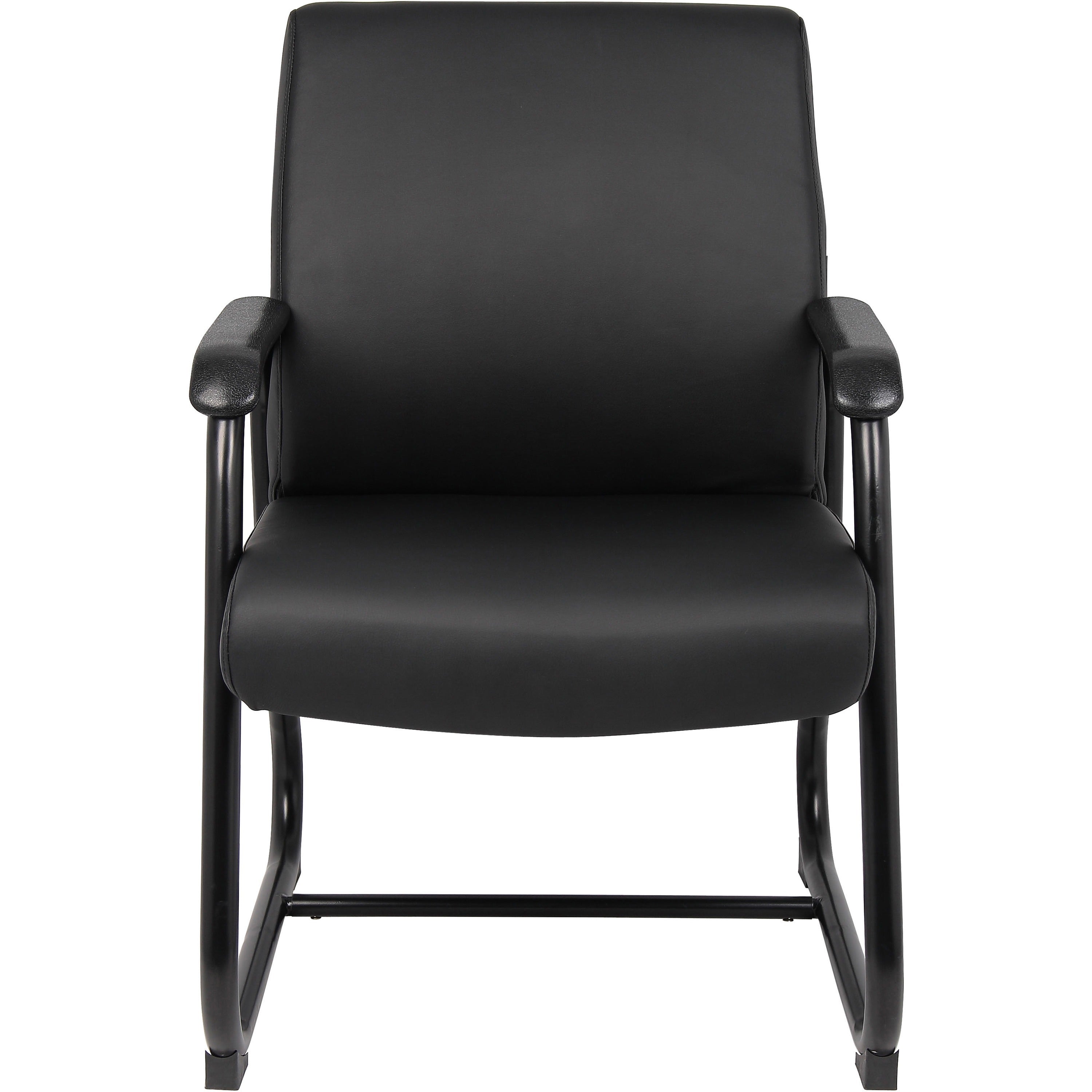 boss-heavy-duty-guest-chair-black-vinyl-seat-black-metal-frame-sled-base-black-1-each_bopb709 - 2