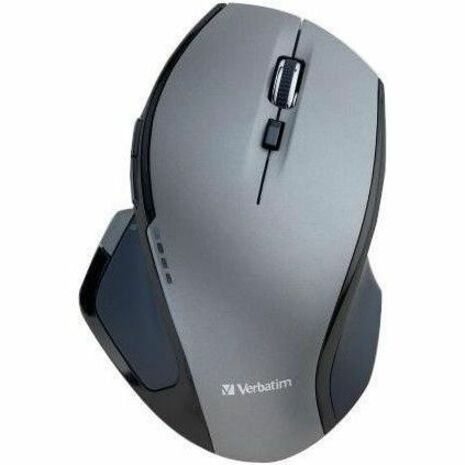 Verbatim Wireless Desktop 8-Button Deluxe Mouse - Blue LED - Wireless - Radio Frequency - Graphite - 1 Pack - USB - 1600 dpi - Scroll Wheel - 8 Button(s)