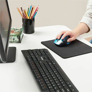 Verbatim Wireless Desktop 8-Button Deluxe Mouse - Blue LED/Optical - Wireless - Radio Frequency - Blue - 1 Pack - USB - 1600 dpi - Scroll Wheel - 8 Button(s)
