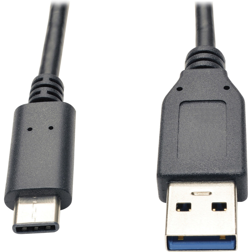 Tripp Lite by Eaton USB-C to USB-A Cable (M/M) USB 3.2 Gen 1 (5 Gbps) Thunderbolt 3 Compatible 3 ft. (0.91 m) - USB for Smartphone, Tablet, Computer - 640 MBps - 3 ft - 1 x Type C Male USB - 1 x Type A Male USB - Nickel Plated, Gold-plated Contacts -
