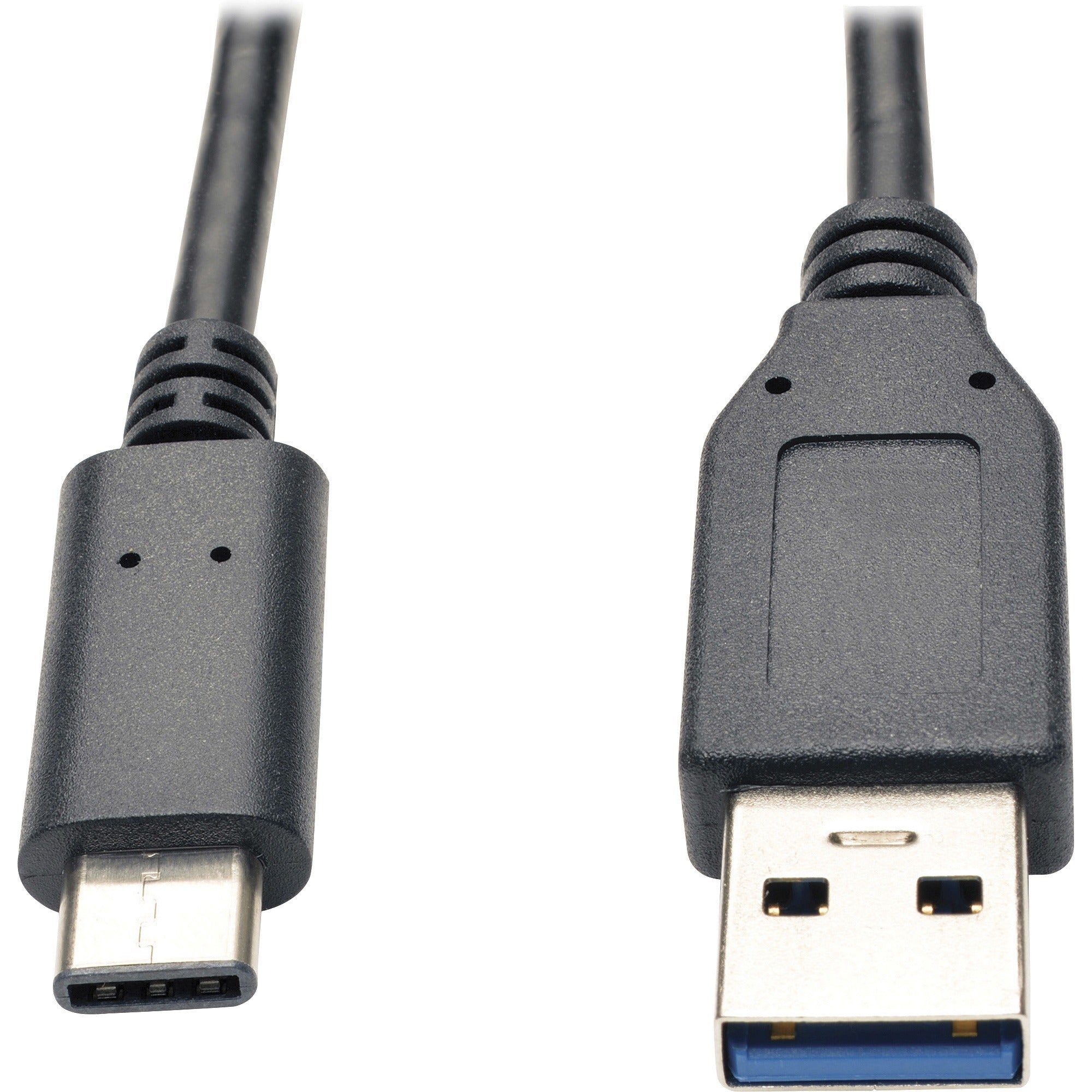 Tripp Lite by Eaton USB-C to USB-A Cable (M/M) USB 3.2 Gen 1 (5 Gbps) Thunderbolt 3 Compatible 3 ft. (0.91 m) - USB for Smartphone, Tablet, Computer - 640 MBps - 3 ft - 1 x Type C Male USB - 1 x Type A Male USB - Nickel Plated, Gold-plated Contacts -