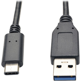 Tripp Lite by Eaton USB-C to USB-A Cable (M/M) USB 3.2 Gen 1 (5 Gbps) Thunderbolt 3 Compatible 3 ft. (0.91 m) - USB for Smartphone, Tablet, Computer - 640 MBps - 3 ft - 1 x Type C Male USB - 1 x Type A Male USB - Nickel Plated, Gold-plated Contacts -