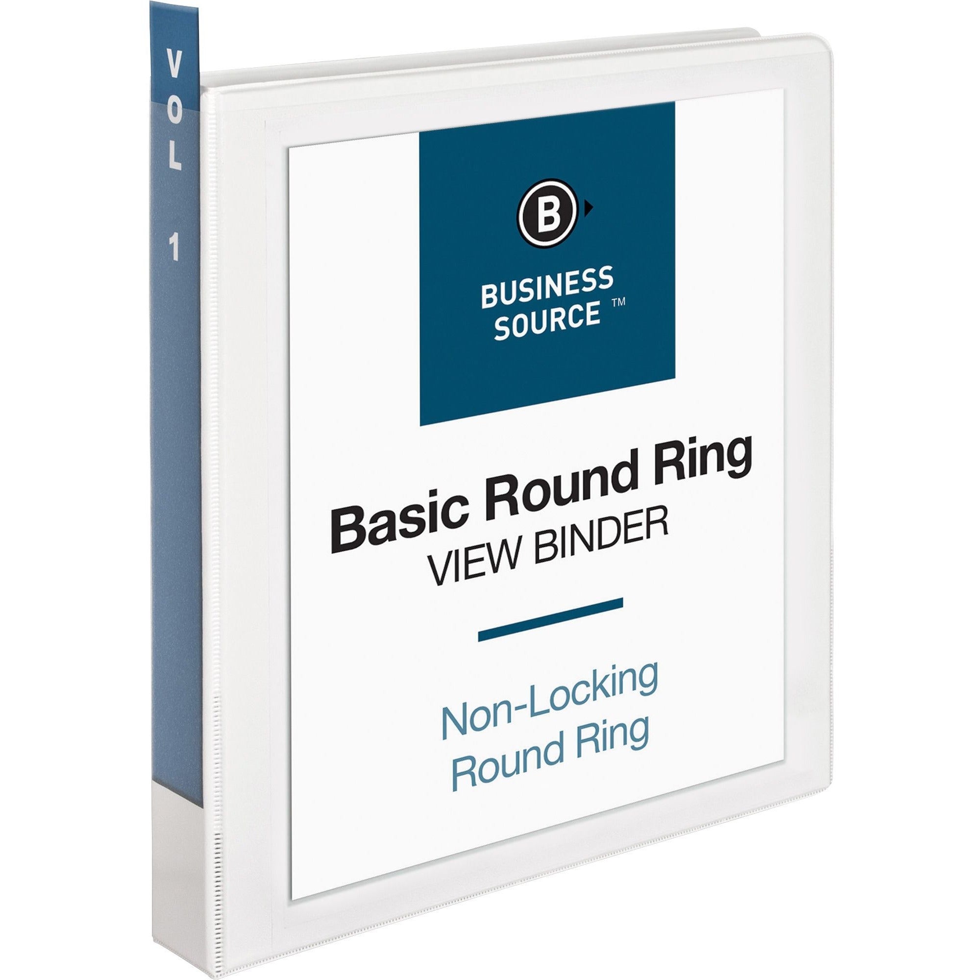 Business Source Round-ring View Binder - 