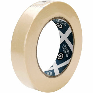 Business Source Utility-purpose Masking Tape - 60 yd Length x 1" Width - 3" Core - Crepe Paper Backing - Pressure Sensitive - For General Purpose, Holding, Bundling, Sealing, Masking - 36 / Carton - Tan