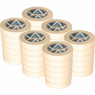 Business Source Utility-purpose Masking Tape - 60 yd Length x 1" Width - 3" Core - Crepe Paper Backing - Pressure Sensitive - For General Purpose, Holding, Bundling, Sealing, Masking - 36 / Carton - Tan