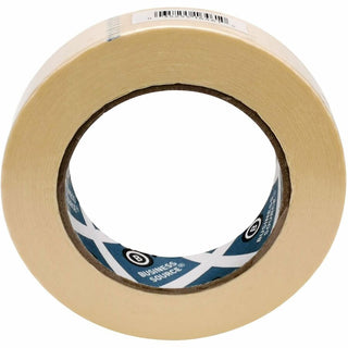 Business Source Utility-purpose Masking Tape - 60 yd Length x 1" Width - 3" Core - Crepe Paper Backing - Pressure Sensitive - For General Purpose, Holding, Bundling, Sealing, Masking - 36 / Carton - Tan
