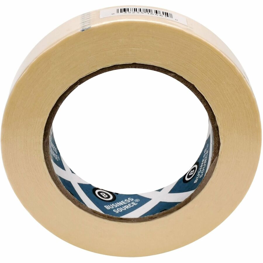 Business Source Utility-purpose Masking Tape - 60 yd Length x 1" Width - 3" Core - Crepe Paper Backing - Pressure Sensitive - For General Purpose, Holding, Bundling, Sealing, Masking - 36 / Carton - Tan