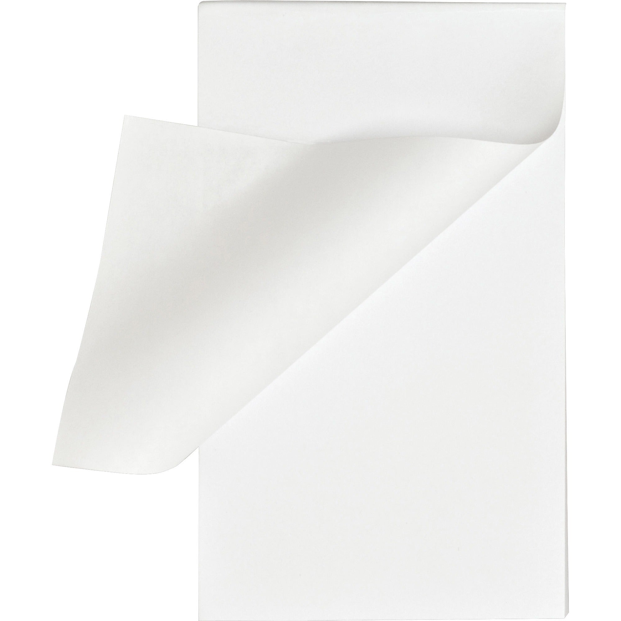 Business Source Plain Memo Pads - 100 Sheets - Plain - Glued - Unruled - 15 lb Basis Weight - 3" x 5" - White Paper - Chipboard Backing - 36 / Carton - 