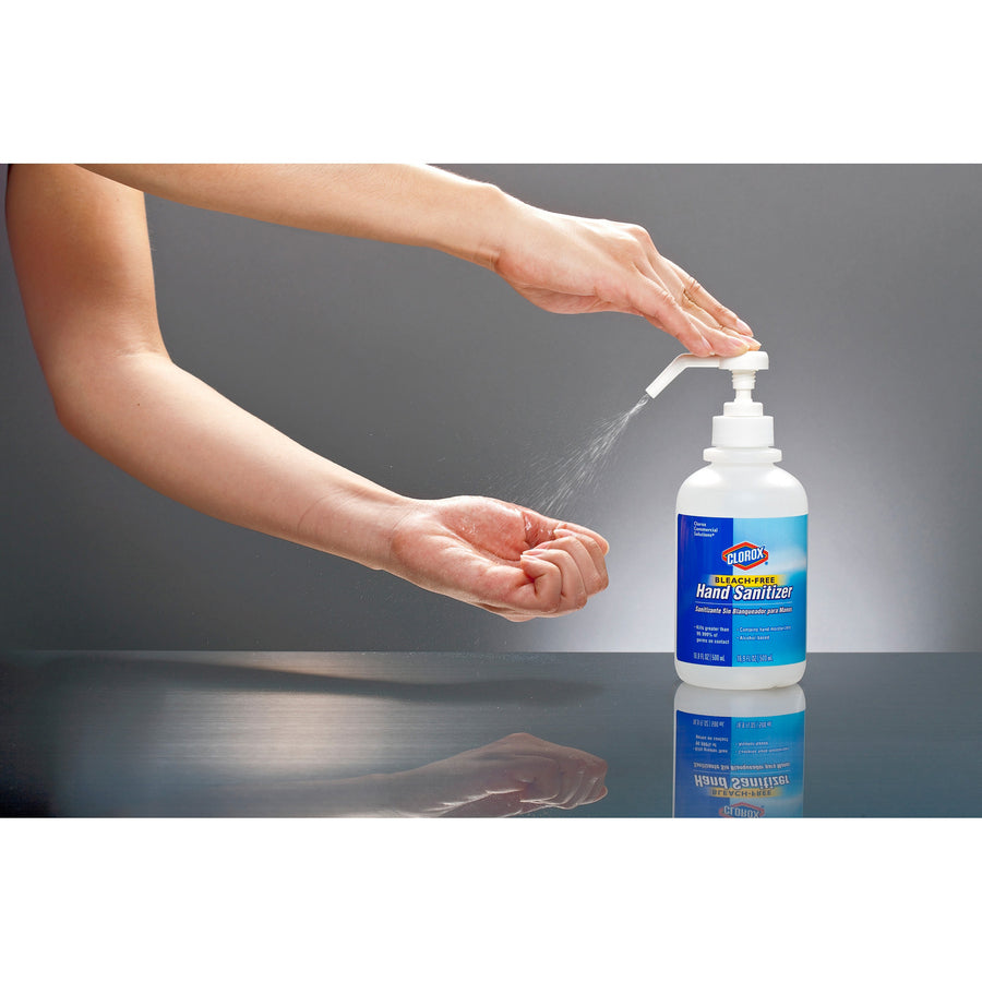 clorox-commercial-solutions-hand-sanitizer-169-fl-oz-500-ml-pump-bottle-dispenser-kill-germs-hand-moisturizing-clear-non-sticky-non-greasy-12-carton_clo02176ct - 3