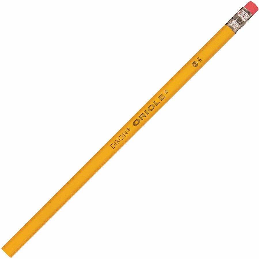 Dixon Nontoxic Chalk Sticks - #2 Lead - Black Lead - Yellow Wood Barrel - 72 / Pack