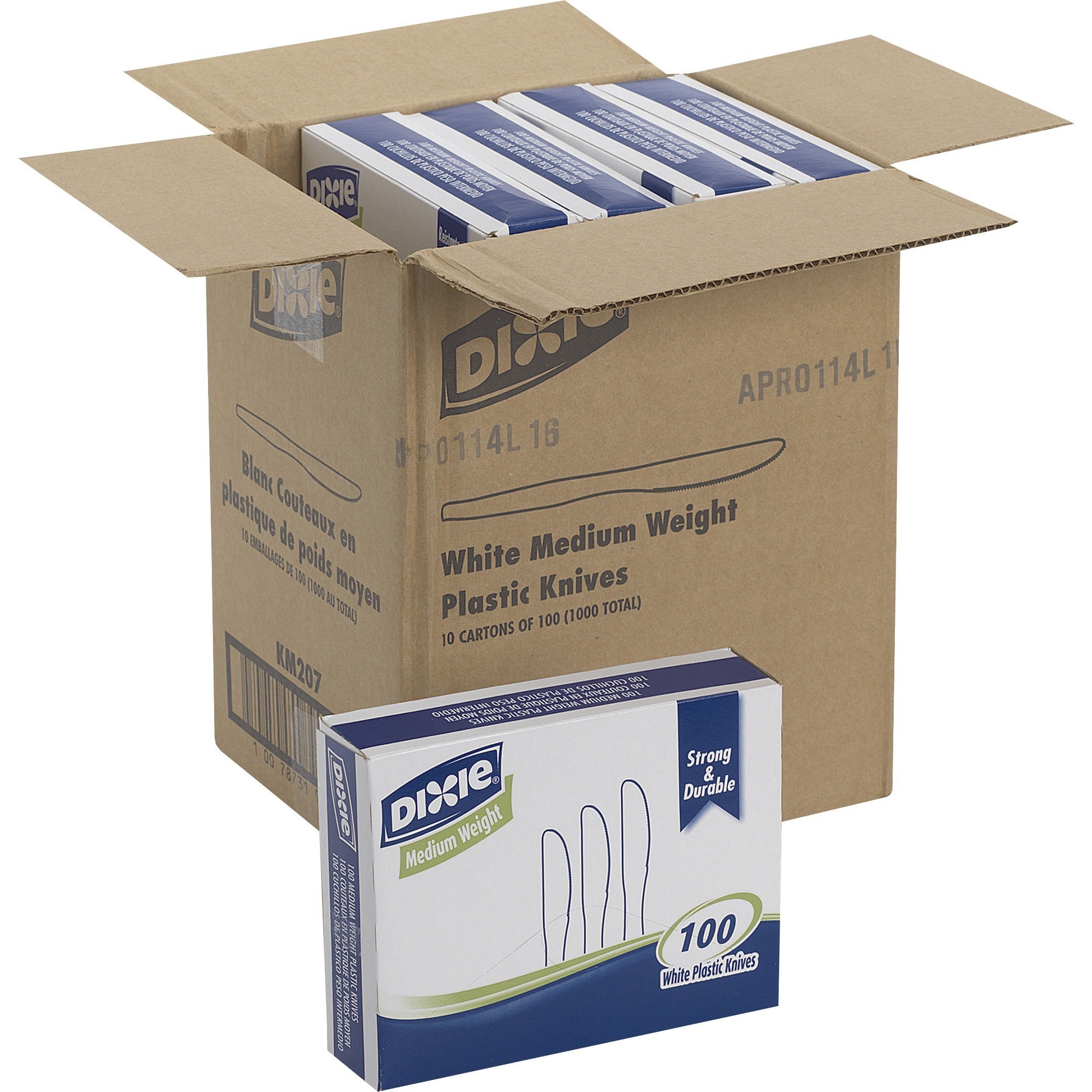 Plastic Cutlery, Heavy Mediumweight Knife, 1,000/Carton