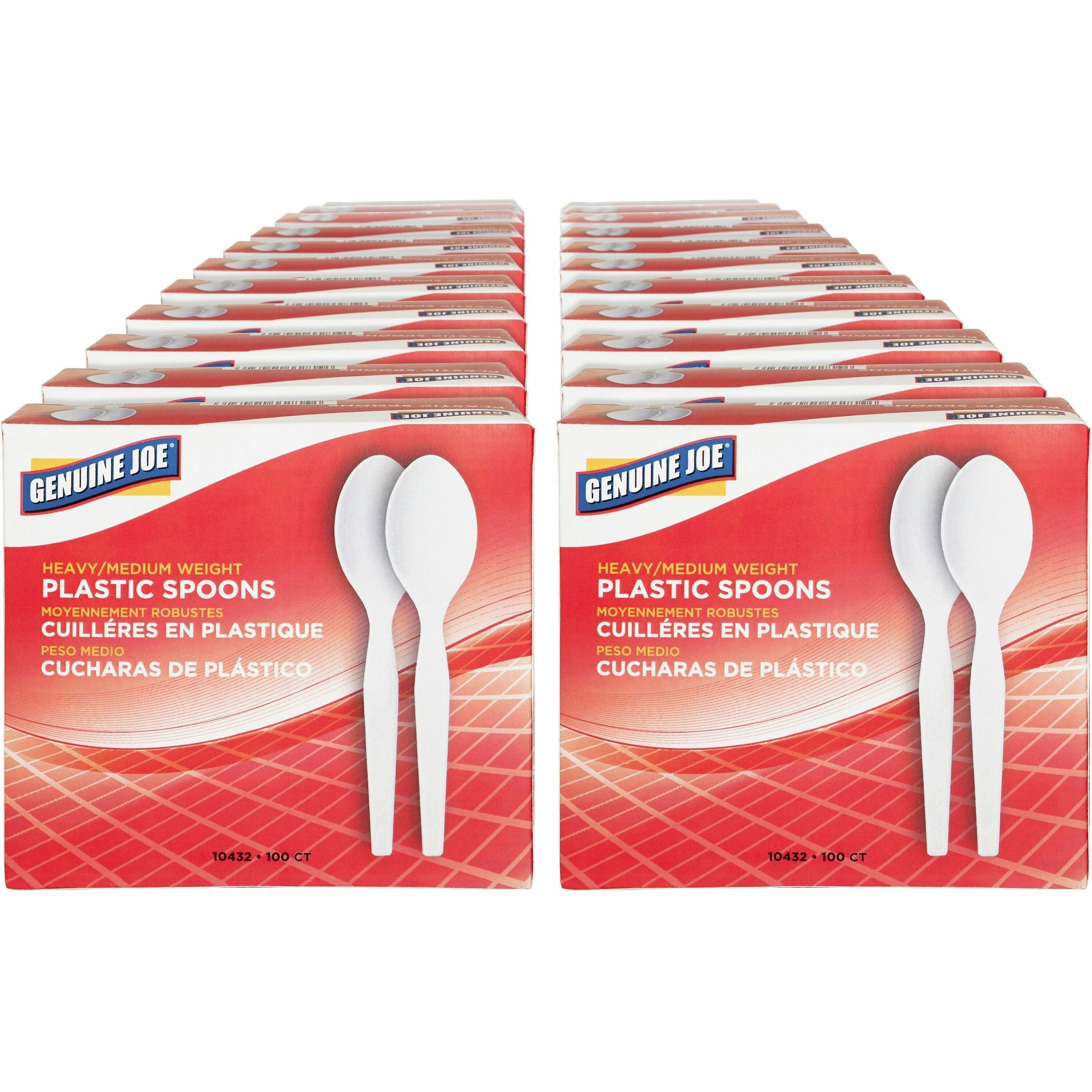 genuine-joe-heavyweight-disposable-spoons-100-box-40-carton-disposable-white_gjo10432ct - 1